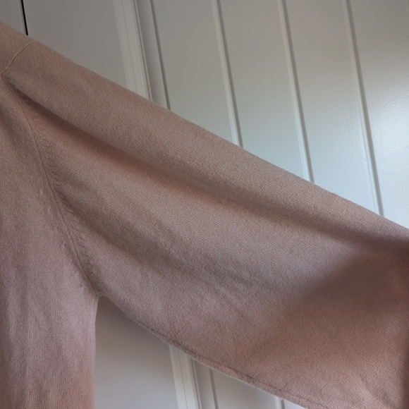 Charter Club 100% Cashmere Cowl Neck Long Sleeve Baggy Sweater Peach Size Large - Picture 5 of 7